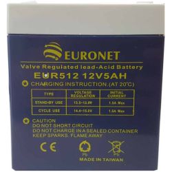 باتری 12 ولت 5 آمپر ساعت یورونت مدل EUR512 ا EURONET 12V 5AH Rechargeable Battery